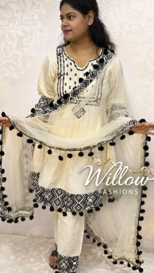 White Printed Suit Salwar
